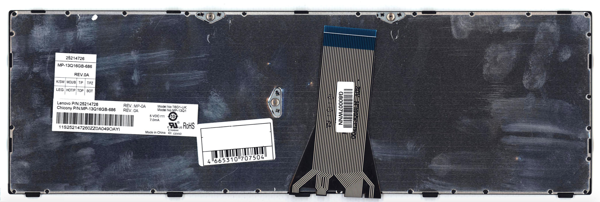 Клавиатура Lenovo IdeaPad Flex B50-45 с салатовой рамкой, OEM