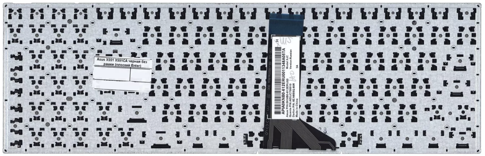 Клавиатура Asus F550 плоский Enter, чёрная OEM